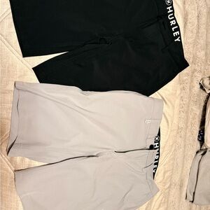Hurley Black and White Shorts